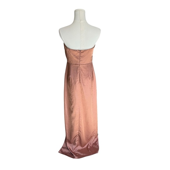 SuperDown x Revolve - Farah Satin Strapless Maxi Dress in Copper Sz M - Picture 4 of 9